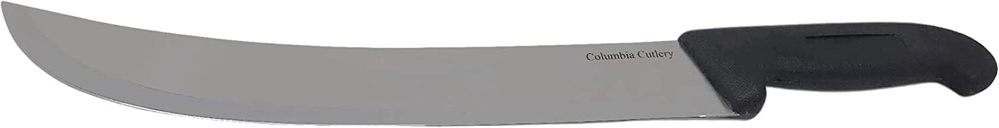 Columbia Cutlery 12 Piece Knife Set for Commercial Kitchens - Assorted Chef, Bread, Slicer, Boning, Butcher, Cimiters - Professional Restaurant Knives, Black