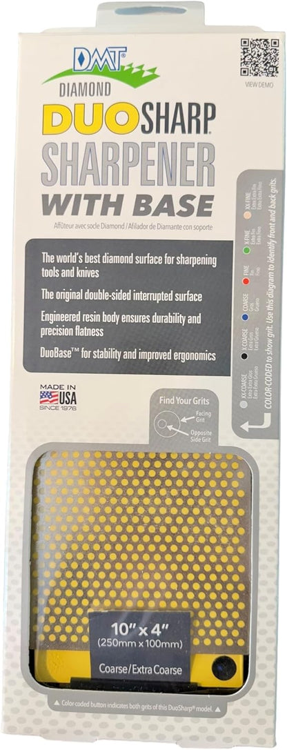 Diamond Machining Technology (DMT) W250CX-WB DuoSharp Double-Sided Diamond Sharpening Stone Bench With Base, Fine/Extra Fine, 10 Inch