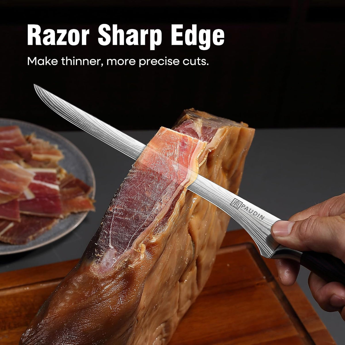 Ham Slicing Knife,10 Inch Carving Knife for Meat Cutting