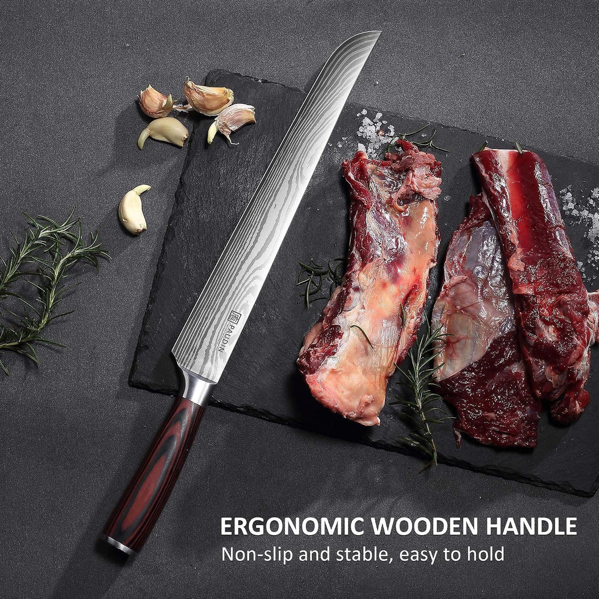 Ham Slicing Knife,10 Inch Carving Knife for Meat Cutting
