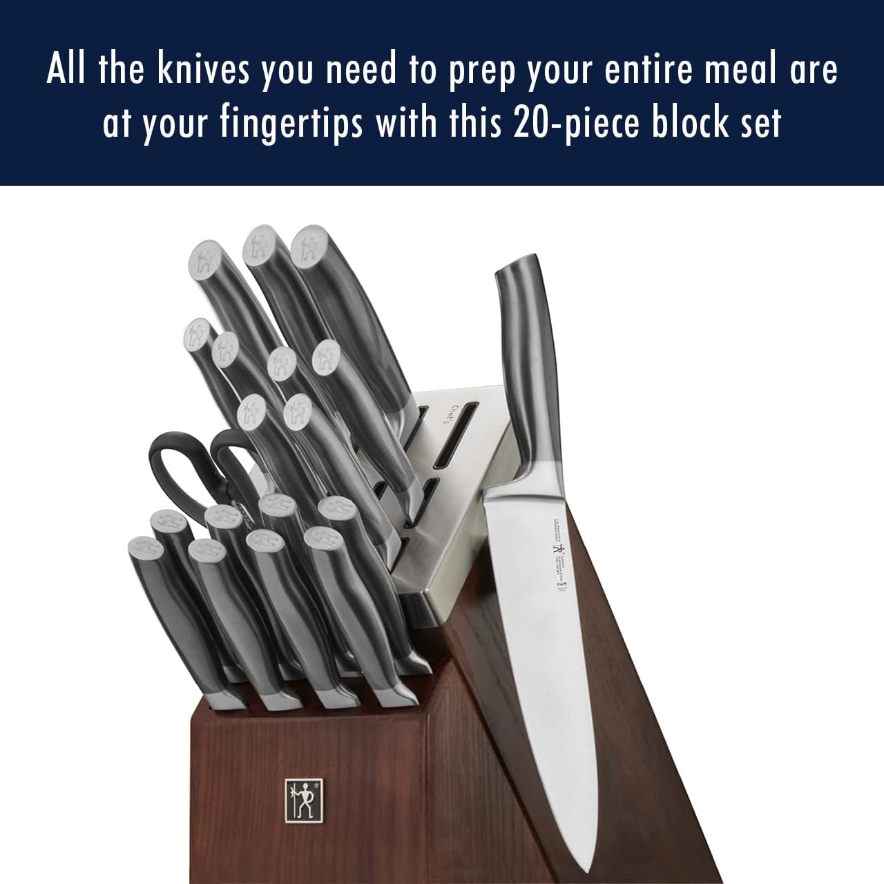 J.A International Graphite 20-pc Self-Sharpening Block Set, Brown, Silver