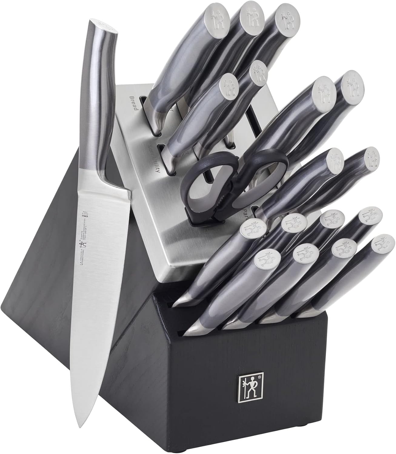 J.A International Graphite 20-pc Self-Sharpening Block Set, Brown, Silver