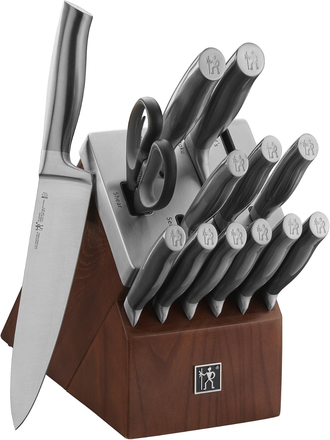 J.A International Graphite 20-pc Self-Sharpening Block Set, Brown, Silver