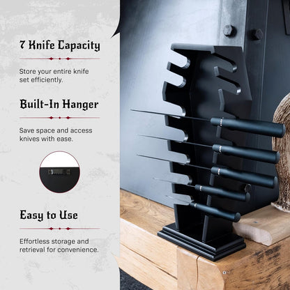Coffin knife holder has 14 Magnets for 7 knives- Gothic Kitchen Decor and Goth Kitchen Accessories, Gothic Knife Holder, Halloween Knife Holder for Goth Kitchen, （Without Knives）