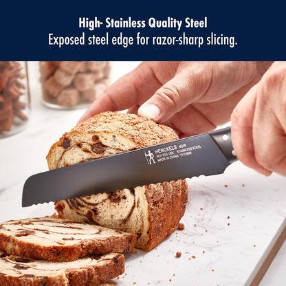 Statement 8-Inch Bread Knife, Razor-Sharp, German Engineered | Informed by 100+ Years of Mastery. Dishwasher Safe, Ideal for Homemade Bread, Thick Crusts, Breads, and Cakes
