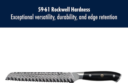 Statement 8-Inch Bread Knife, Razor-Sharp, German Engineered | Informed by 100+ Years of Mastery. Dishwasher Safe, Ideal for Homemade Bread, Thick Crusts, Breads, and Cakes