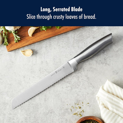 Statement 8-Inch Bread Knife, Razor-Sharp, German Engineered | Informed by 100+ Years of Mastery. Dishwasher Safe, Ideal for Homemade Bread, Thick Crusts, Breads, and Cakes