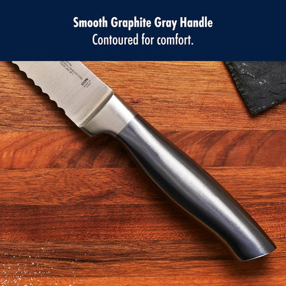 Statement 8-Inch Bread Knife, Razor-Sharp, German Engineered | Informed by 100+ Years of Mastery. Dishwasher Safe, Ideal for Homemade Bread, Thick Crusts, Breads, and Cakes