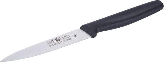 4 Inch Paring Knife - Straight Edge, High Carbon German Stainless Steel, Razor Sharp Blade, Rust-Proof, Perfect for Paring, Slicing, Dicing, Cutting and Chopping, Gray Polypropylene Handle