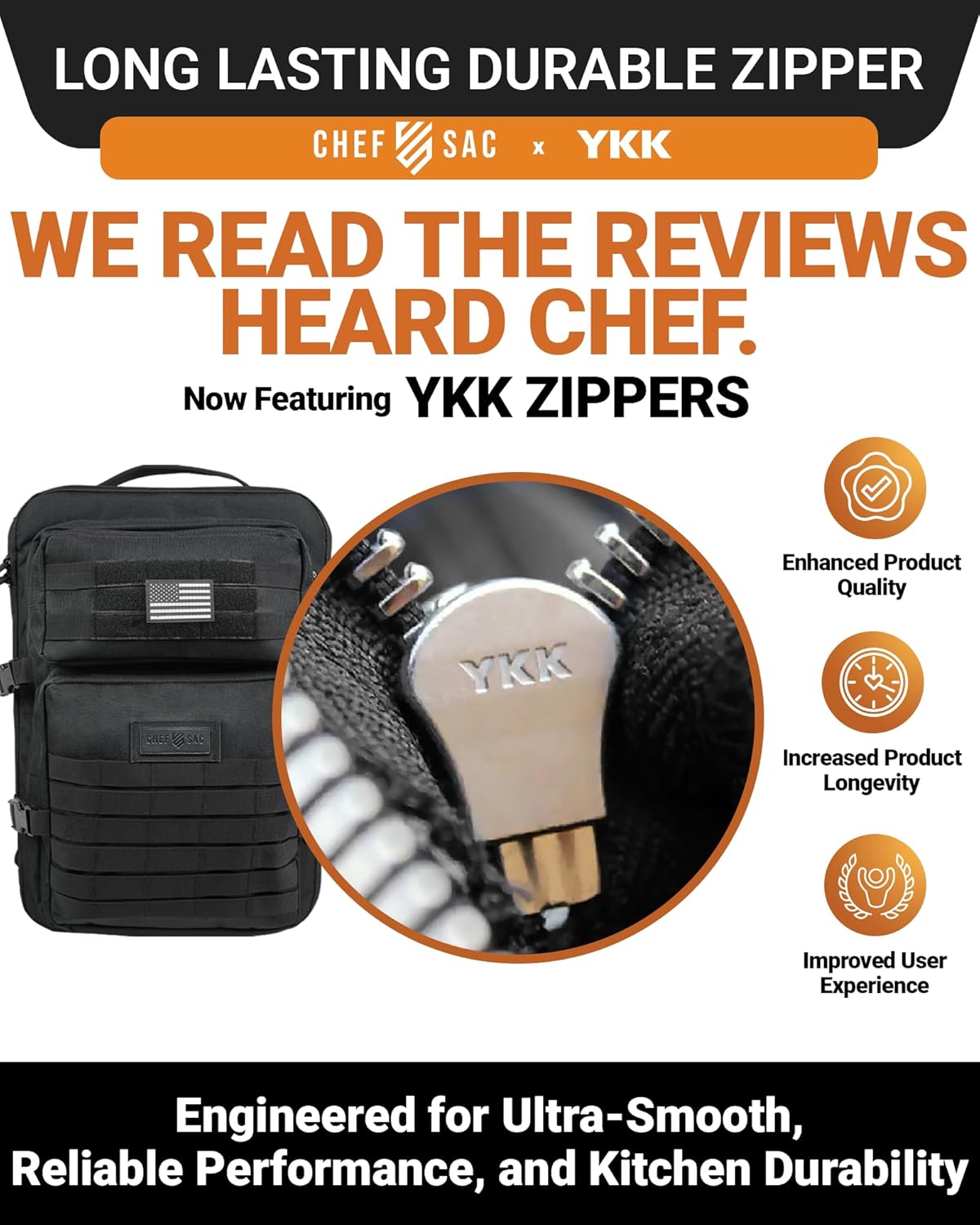 Chef Knife Bag Tactical Backpack XL, 30+ Pocket Knife Carrying Case for Chefs and Culinary Tools, Patented Retention Panels with Hook-and-Loop System, YKK Zippers, Fits 12in Knives