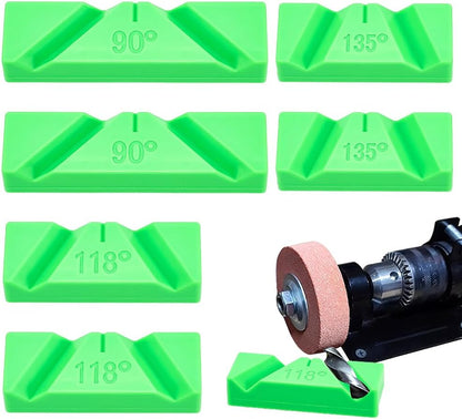 6 Pcs 3 Sizes Drill Bit Sharpener Guide Jig Sets, ABS Plastic Drill Bit Jig with 90°/118°/135°Angles Guide Manual Drills Grinder Too for Machinists and DIY Enthusiasts