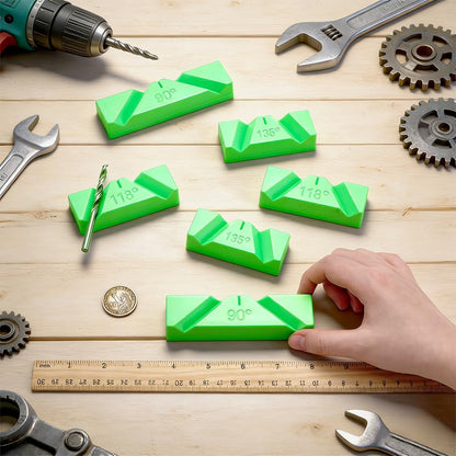 6 Pcs 3 Sizes Drill Bit Sharpener Guide Jig Sets, ABS Plastic Drill Bit Jig with 90°/118°/135°Angles Guide Manual Drills Grinder Too for Machinists and DIY Enthusiasts