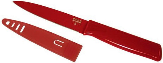 COLORI Utility Knife with Safety Sheath, 5 inch/12.70 cm Blade, Red
