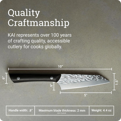 PRO 7" Santoku Knife | Hand Sharpened All Purpose Knife, Japanese AUS6M Stainless Steel Blade, Full-Tang POM Handle