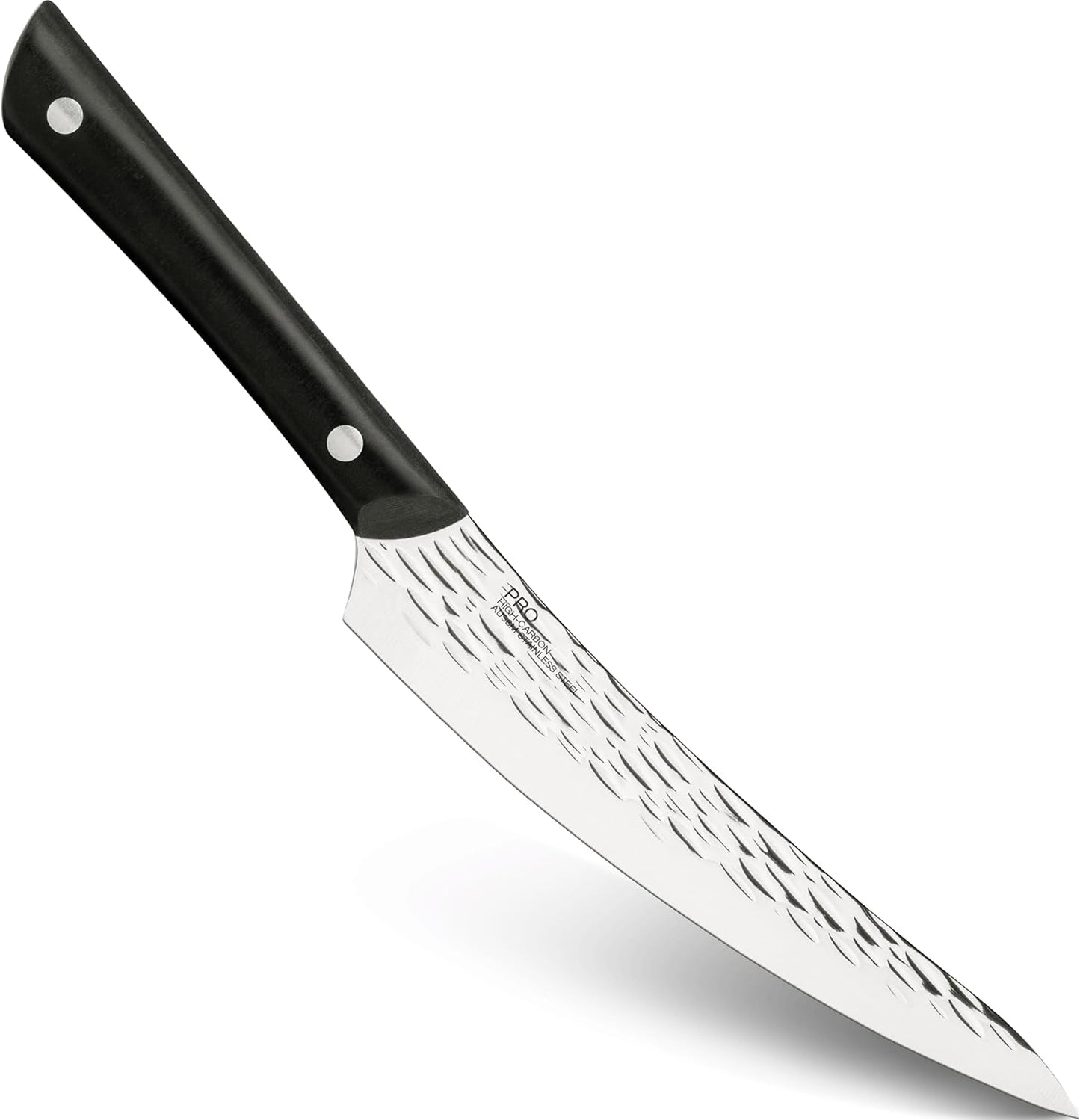 PRO 7" Santoku Knife | Hand Sharpened All Purpose Knife, Japanese AUS6M Stainless Steel Blade, Full-Tang POM Handle