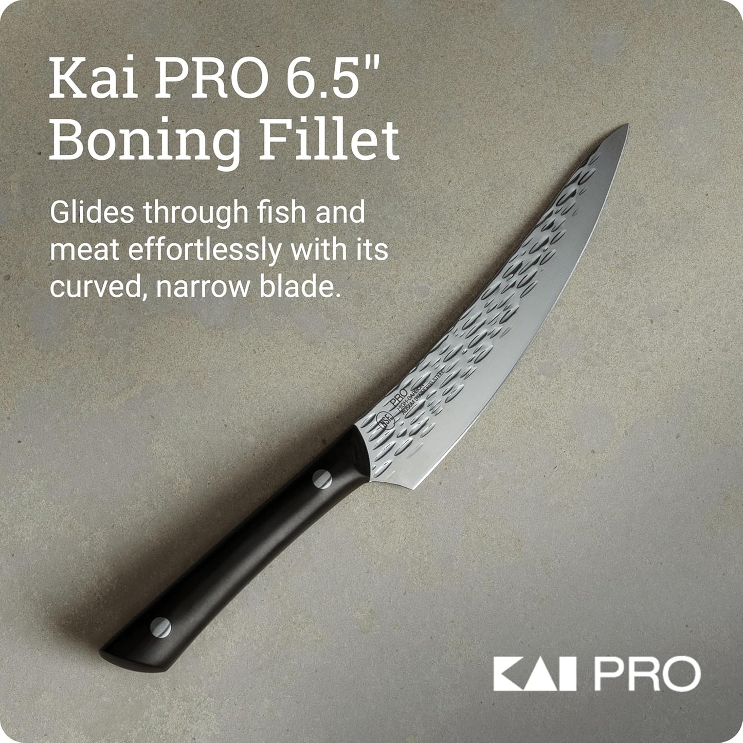 PRO 7" Santoku Knife | Hand Sharpened All Purpose Knife, Japanese AUS6M Stainless Steel Blade, Full-Tang POM Handle
