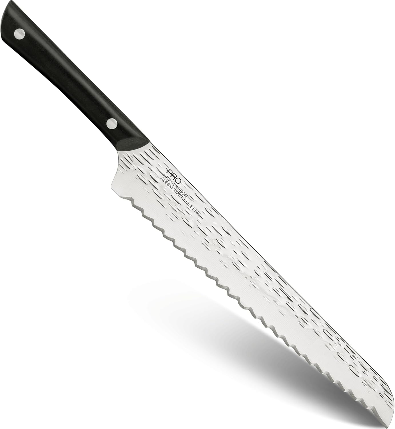 PRO 7" Santoku Knife | Hand Sharpened All Purpose Knife, Japanese AUS6M Stainless Steel Blade, Full-Tang POM Handle