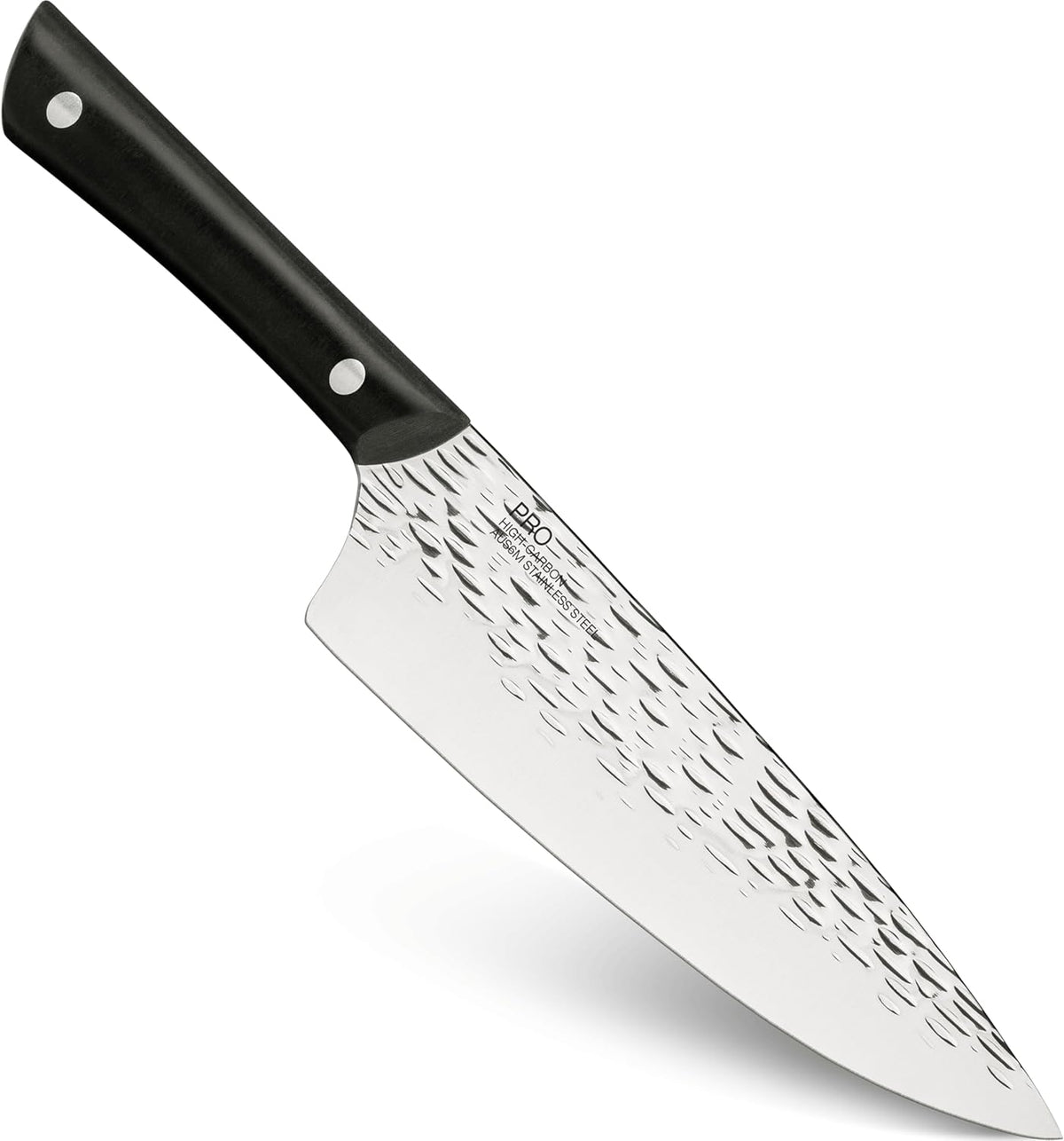 PRO 7" Santoku Knife | Hand Sharpened All Purpose Knife, Japanese AUS6M Stainless Steel Blade, Full-Tang POM Handle