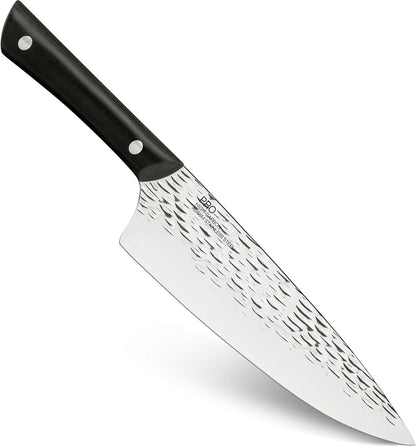 PRO 7" Santoku Knife | Hand Sharpened All Purpose Knife, Japanese AUS6M Stainless Steel Blade, Full-Tang POM Handle