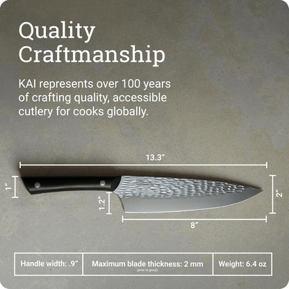 PRO 7" Santoku Knife | Hand Sharpened All Purpose Knife, Japanese AUS6M Stainless Steel Blade, Full-Tang POM Handle