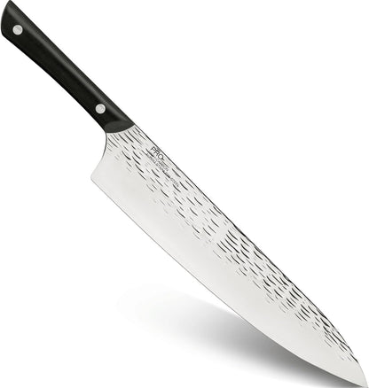 PRO 7" Santoku Knife | Hand Sharpened All Purpose Knife, Japanese AUS6M Stainless Steel Blade, Full-Tang POM Handle