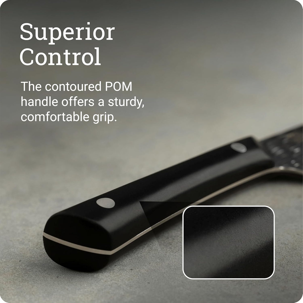 PRO 7" Santoku Knife | Hand Sharpened All Purpose Knife, Japanese AUS6M Stainless Steel Blade, Full-Tang POM Handle