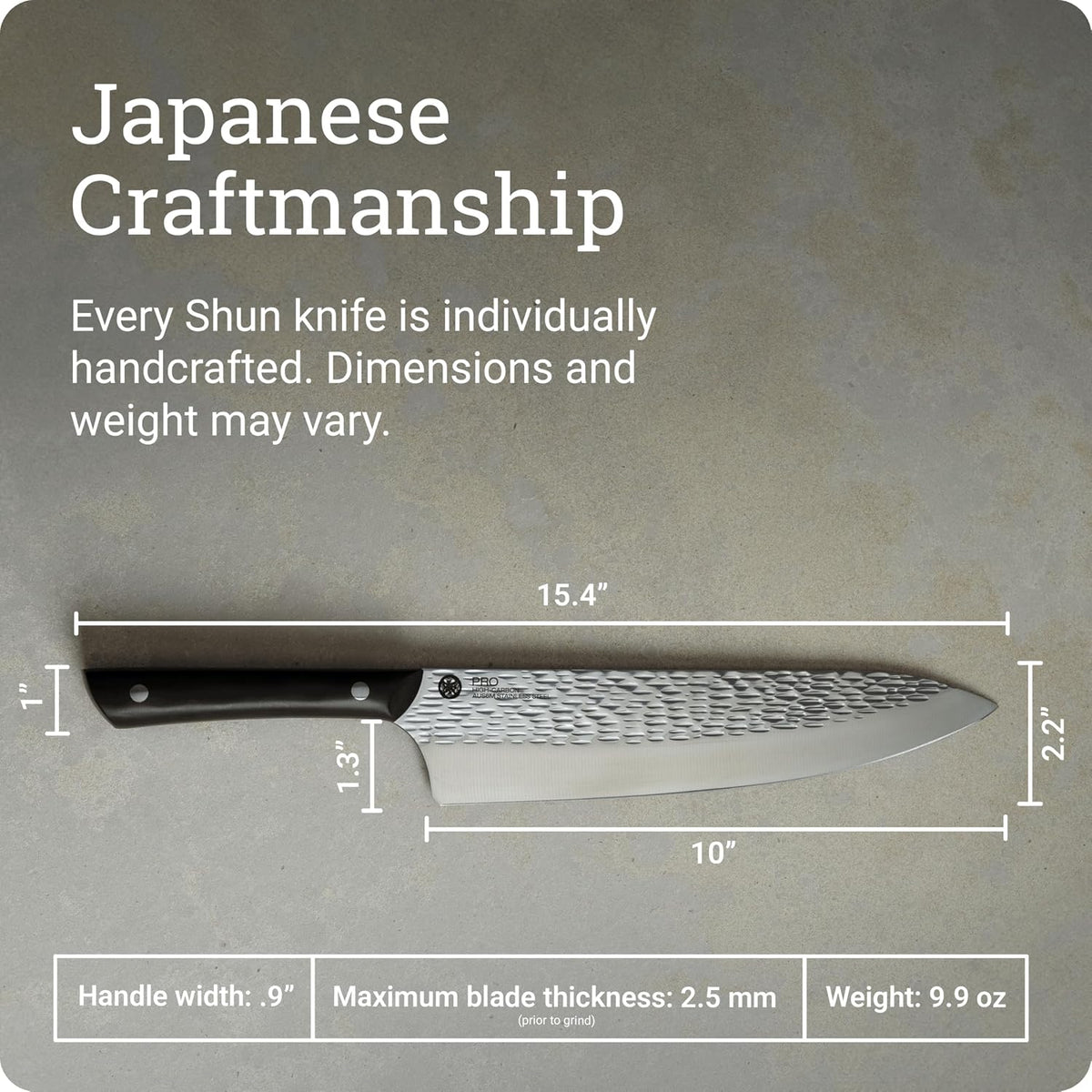 PRO 7" Santoku Knife | Hand Sharpened All Purpose Knife, Japanese AUS6M Stainless Steel Blade, Full-Tang POM Handle