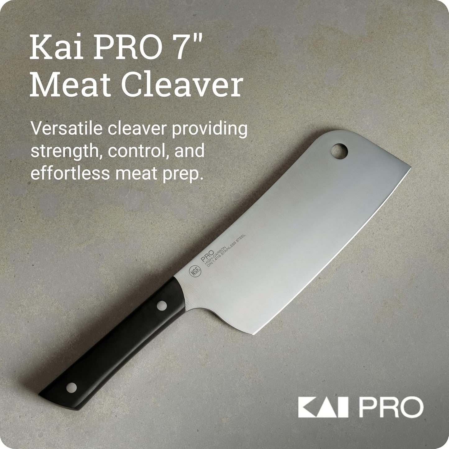 PRO 7" Santoku Knife | Hand Sharpened All Purpose Knife, Japanese AUS6M Stainless Steel Blade, Full-Tang POM Handle