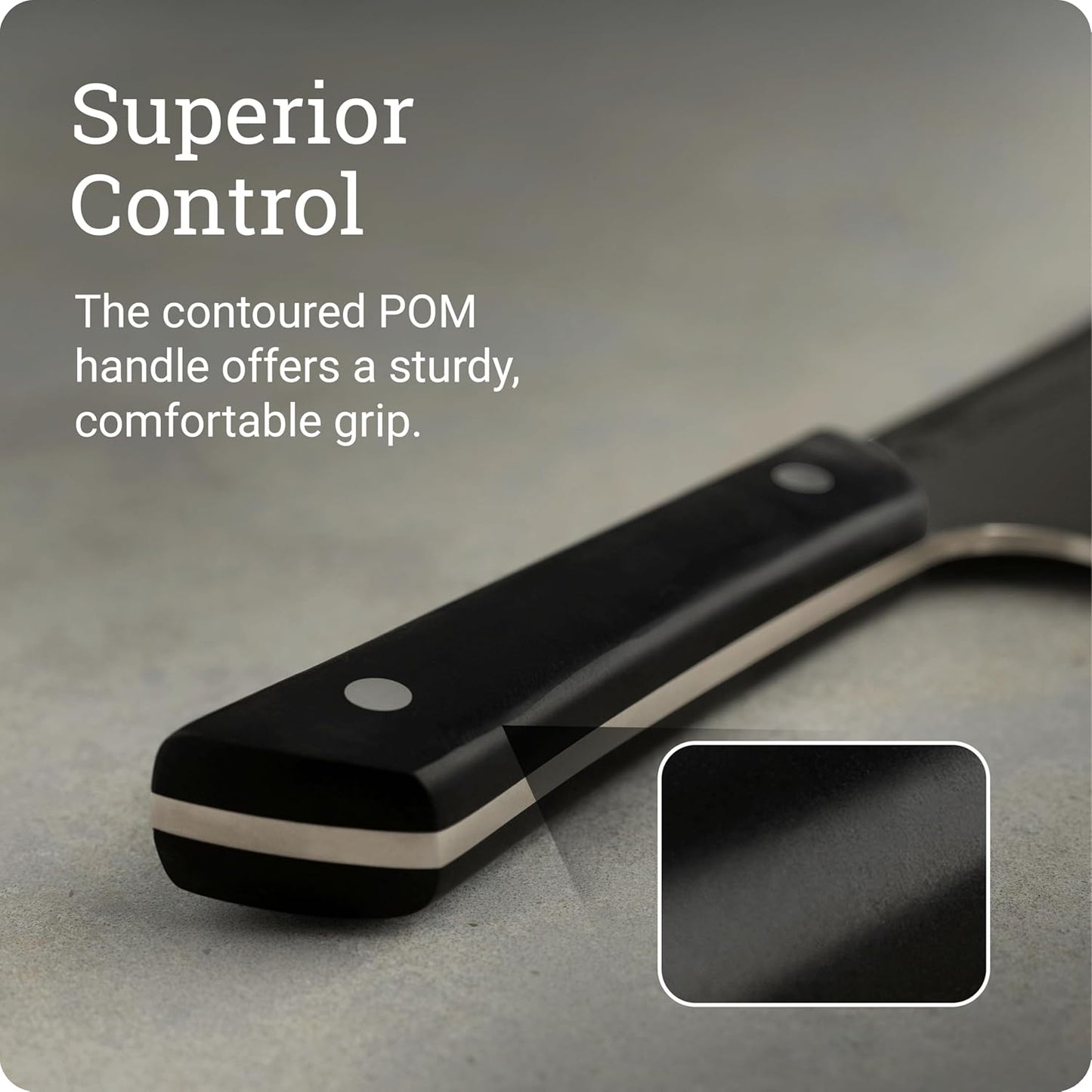 PRO 7" Santoku Knife | Hand Sharpened All Purpose Knife, Japanese AUS6M Stainless Steel Blade, Full-Tang POM Handle