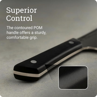PRO 7" Santoku Knife | Hand Sharpened All Purpose Knife, Japanese AUS6M Stainless Steel Blade, Full-Tang POM Handle