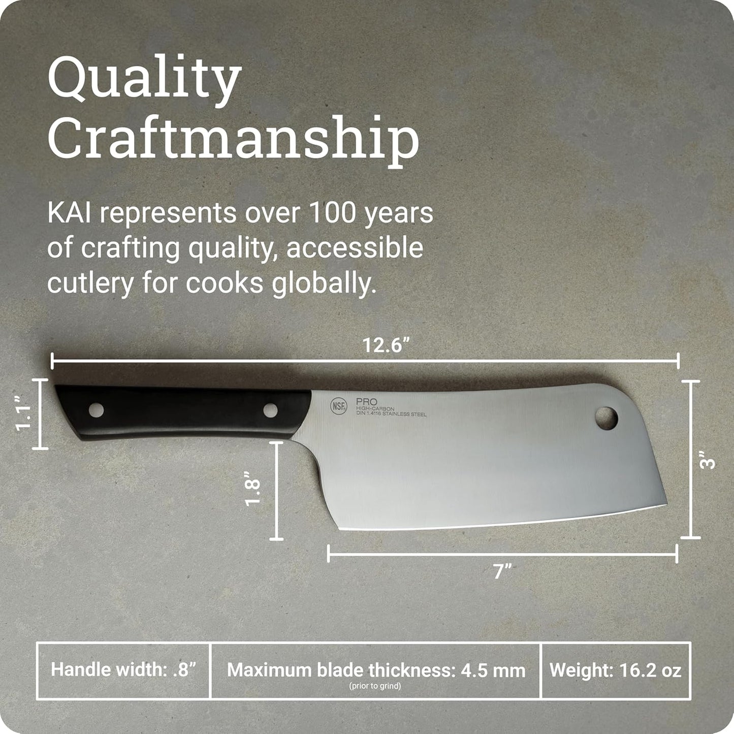 PRO 7" Santoku Knife | Hand Sharpened All Purpose Knife, Japanese AUS6M Stainless Steel Blade, Full-Tang POM Handle