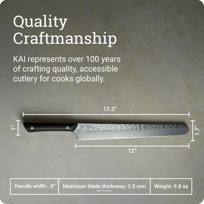 PRO 7" Santoku Knife | Hand Sharpened All Purpose Knife, Japanese AUS6M Stainless Steel Blade, Full-Tang POM Handle