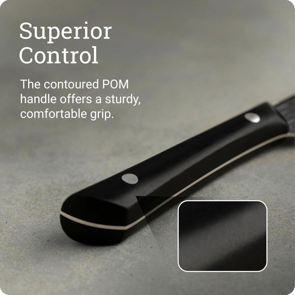 PRO 7" Santoku Knife | Hand Sharpened All Purpose Knife, Japanese AUS6M Stainless Steel Blade, Full-Tang POM Handle