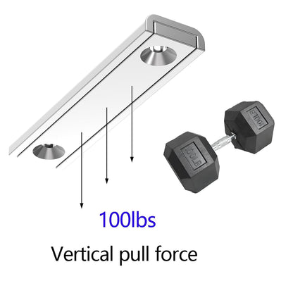 Super Strong Magnetic Tool Holder Channel Magnet - 2.50" Length-10 Pack,Pot Magnets with Matching Screws,Strong Rare Earth Magnets with Countersunk Holes,Magnetic Knife Tools Holder