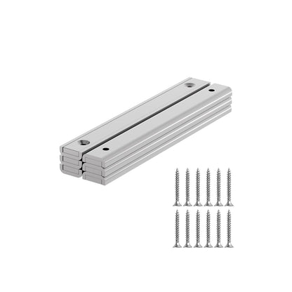 Super Strong Magnetic Tool Holder Channel Magnet - 2.50" Length-10 Pack,Pot Magnets with Matching Screws,Strong Rare Earth Magnets with Countersunk Holes,Magnetic Knife Tools Holder