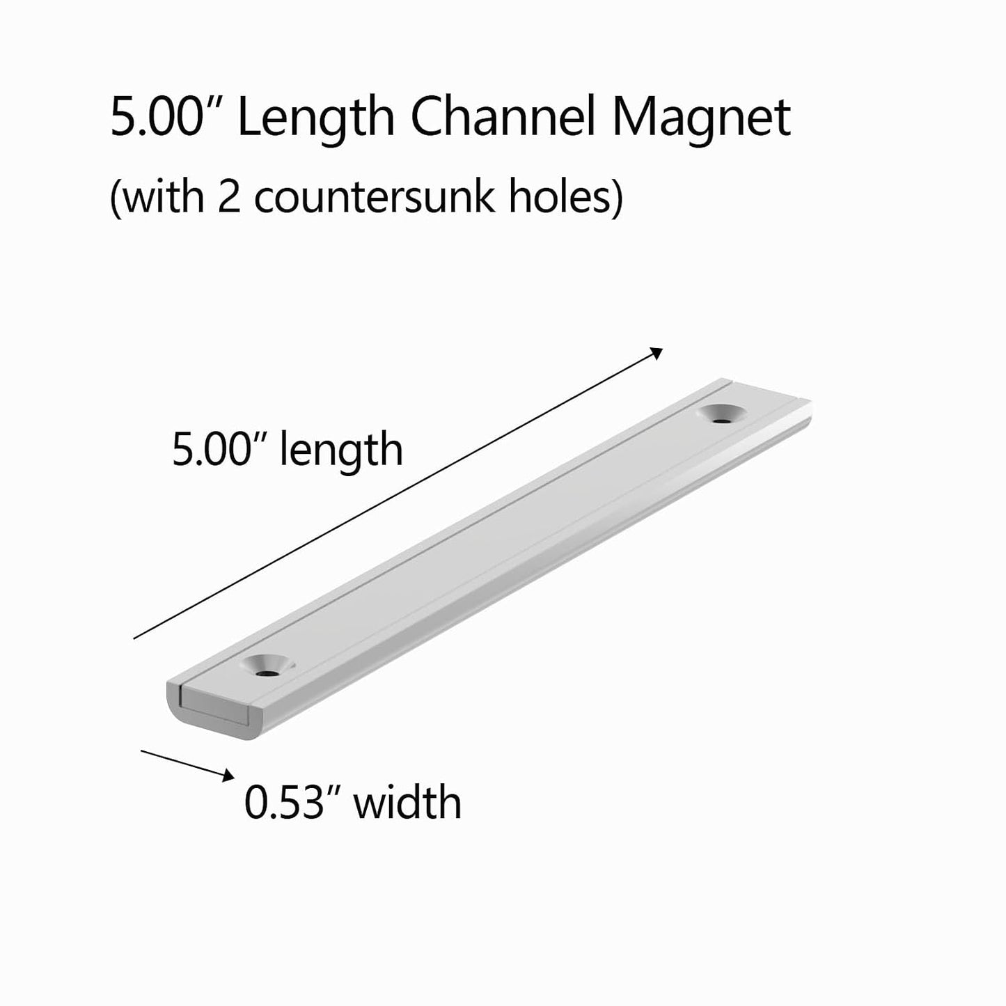 Super Strong Magnetic Tool Holder Channel Magnet - 2.50" Length-10 Pack,Pot Magnets with Matching Screws,Strong Rare Earth Magnets with Countersunk Holes,Magnetic Knife Tools Holder