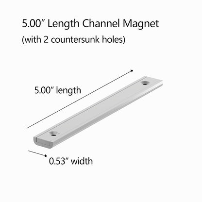 Super Strong Magnetic Tool Holder Channel Magnet - 2.50" Length-10 Pack,Pot Magnets with Matching Screws,Strong Rare Earth Magnets with Countersunk Holes,Magnetic Knife Tools Holder