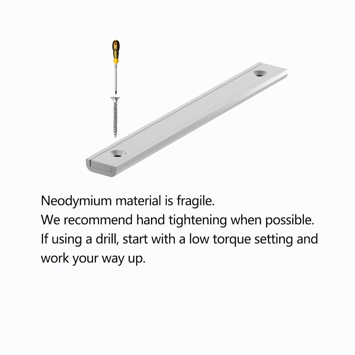 Super Strong Magnetic Tool Holder Channel Magnet - 2.50" Length-10 Pack,Pot Magnets with Matching Screws,Strong Rare Earth Magnets with Countersunk Holes,Magnetic Knife Tools Holder