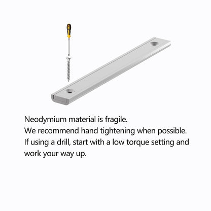Super Strong Magnetic Tool Holder Channel Magnet - 2.50" Length-10 Pack,Pot Magnets with Matching Screws,Strong Rare Earth Magnets with Countersunk Holes,Magnetic Knife Tools Holder