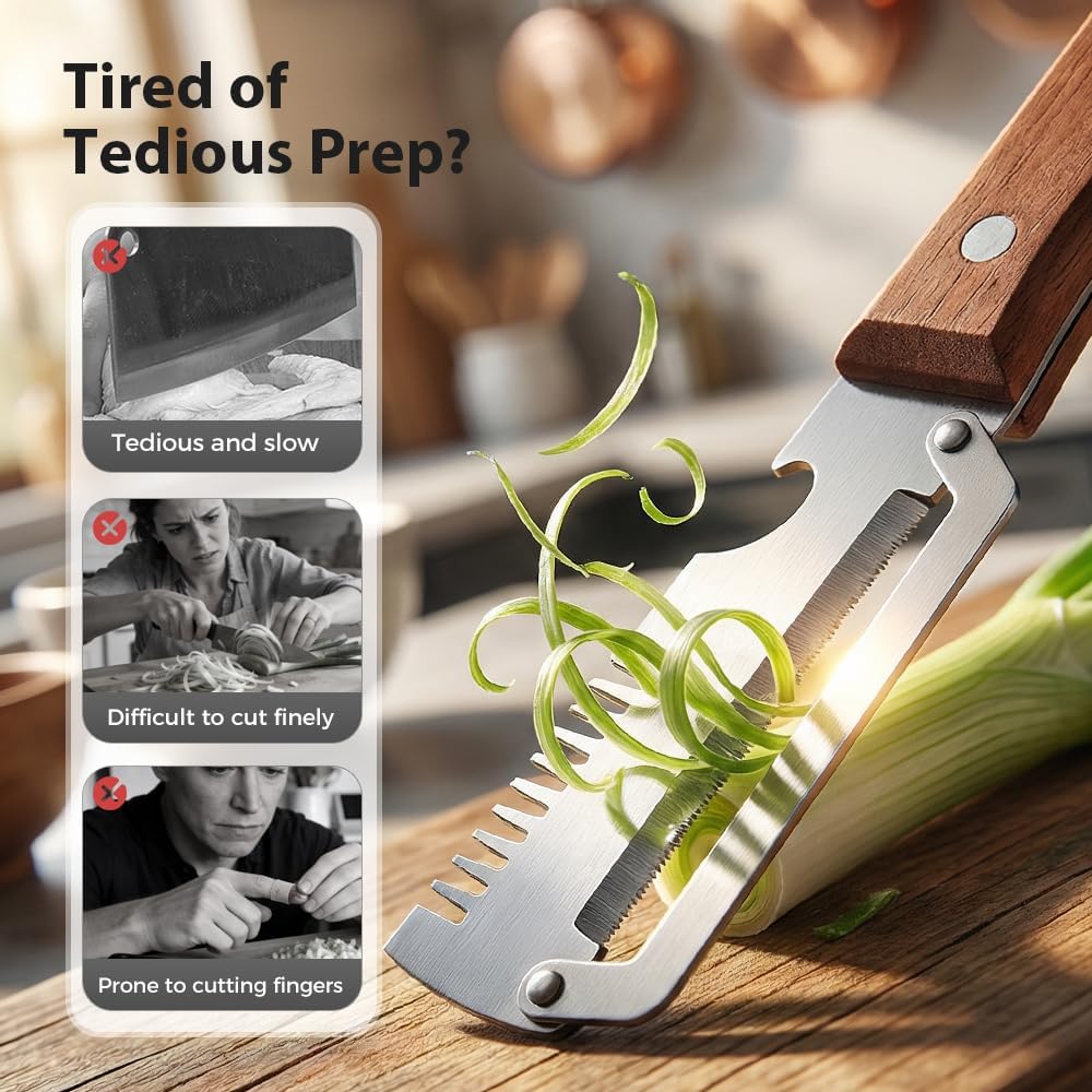 Multifunctional Vegetable Peeler for Kitchen, 2026 New 2 in 1 Stainless Steel Blade with Wooden Handle and Bottle Opener, Ultra-Sharp Kitchen Tool for Fruits and Vegetables (1)