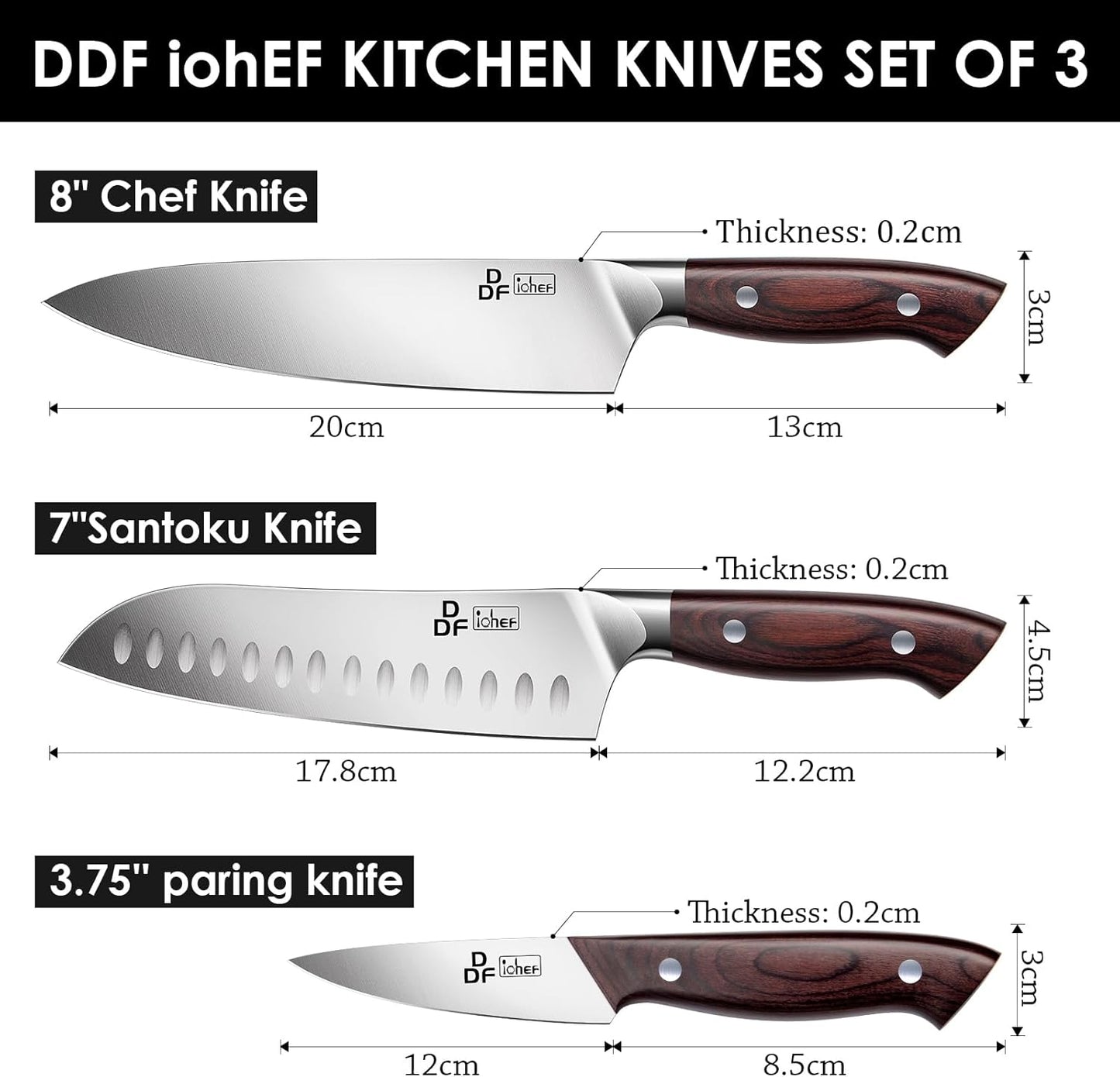 7" Fillet Knife, High-Carbon Stainless Steel Boning Knife, Pakkawood Handle | 7 Inch Filet Knife for Fish with Ergonomic Full-Tang Handle, Fish Fillet Knife for Meat Cutting Trimming