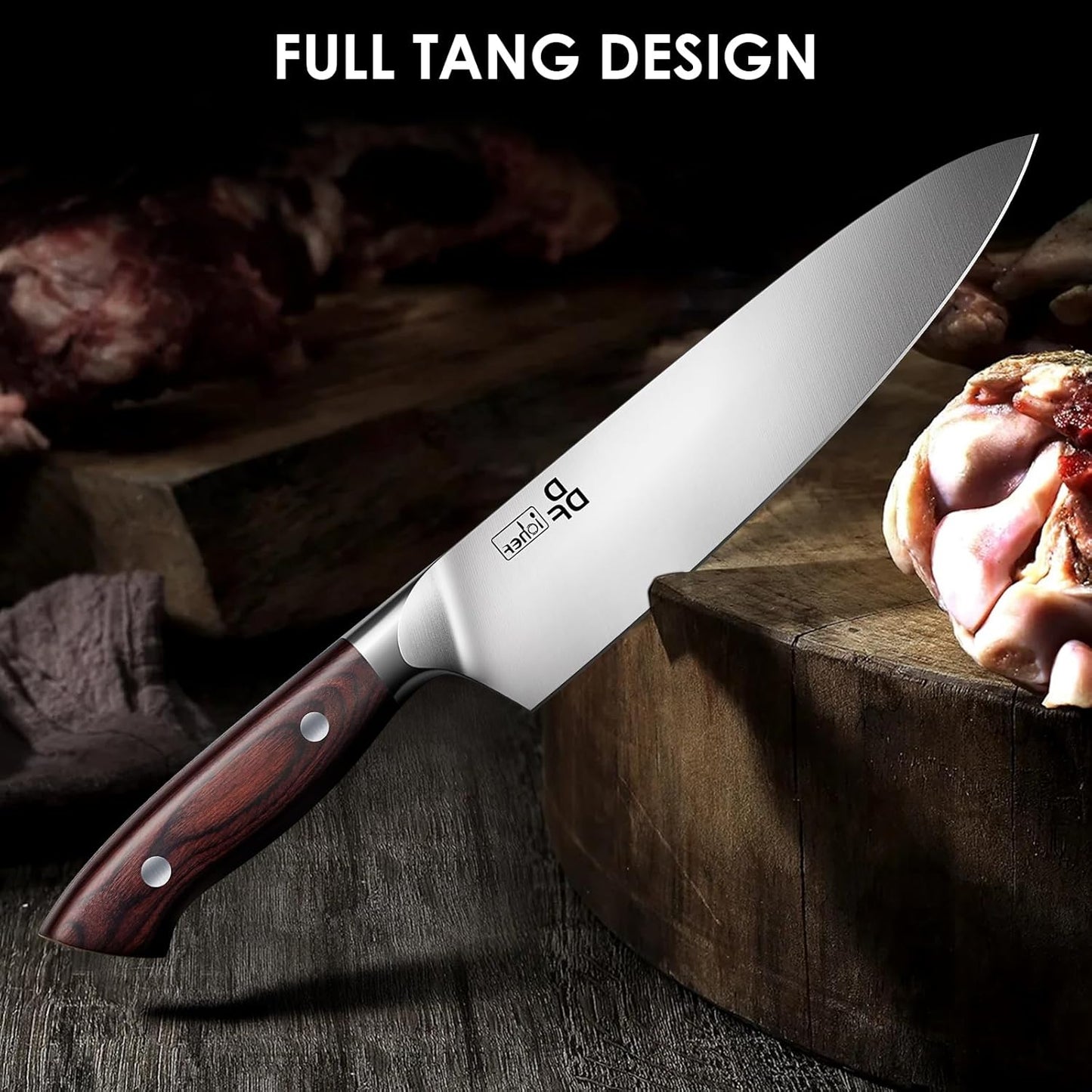 7" Fillet Knife, High-Carbon Stainless Steel Boning Knife, Pakkawood Handle | 7 Inch Filet Knife for Fish with Ergonomic Full-Tang Handle, Fish Fillet Knife for Meat Cutting Trimming
