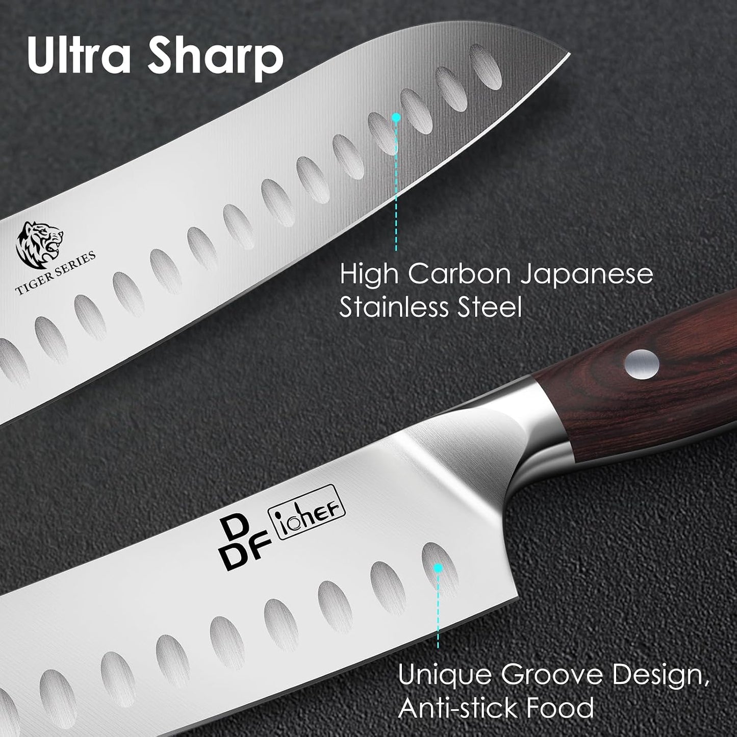 7" Fillet Knife, High-Carbon Stainless Steel Boning Knife, Pakkawood Handle | 7 Inch Filet Knife for Fish with Ergonomic Full-Tang Handle, Fish Fillet Knife for Meat Cutting Trimming