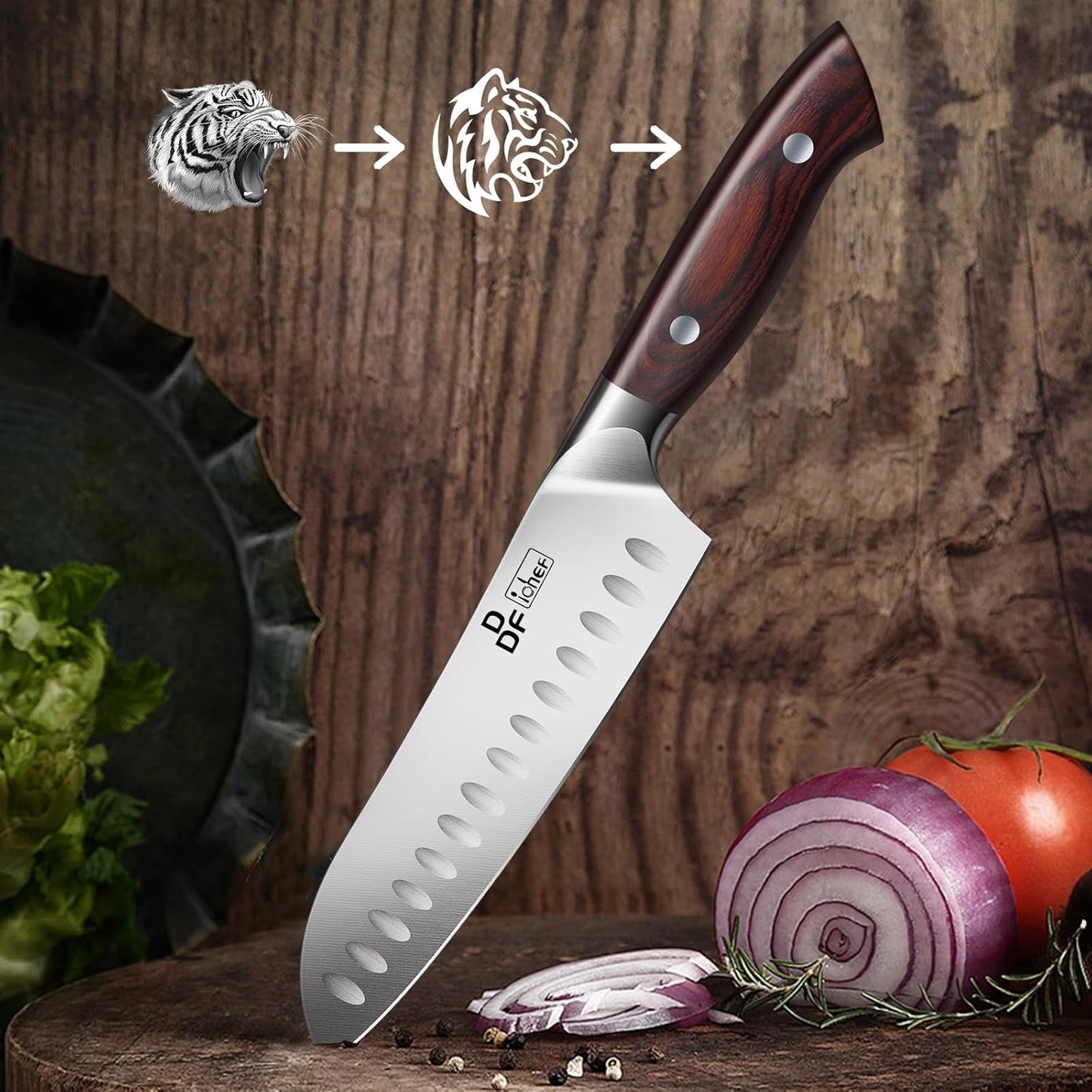 7" Fillet Knife, High-Carbon Stainless Steel Boning Knife, Pakkawood Handle | 7 Inch Filet Knife for Fish with Ergonomic Full-Tang Handle, Fish Fillet Knife for Meat Cutting Trimming