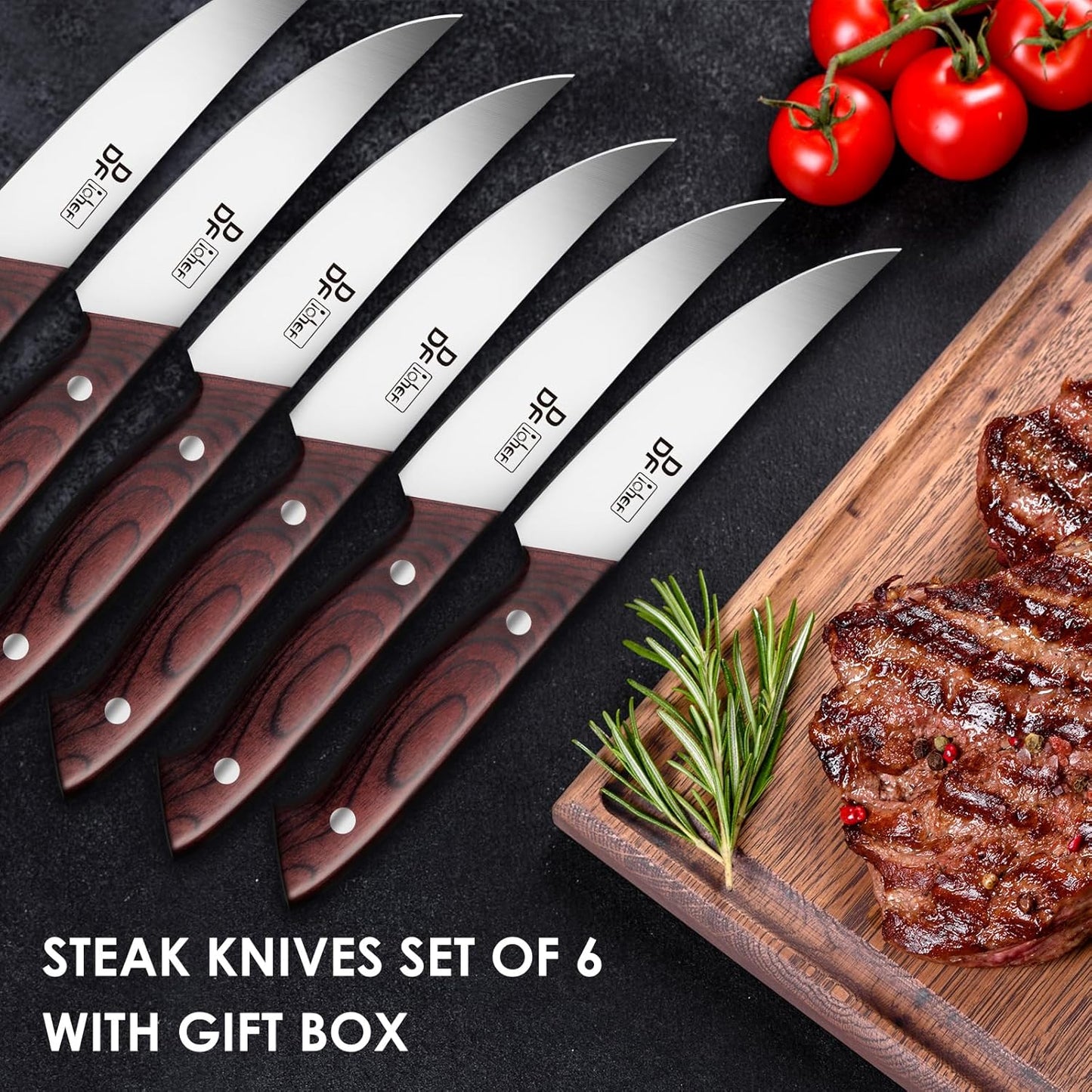 7" Fillet Knife, High-Carbon Stainless Steel Boning Knife, Pakkawood Handle | 7 Inch Filet Knife for Fish with Ergonomic Full-Tang Handle, Fish Fillet Knife for Meat Cutting Trimming