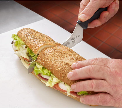 Millennia Black Handle Offset Bread Knife, 7-Inch