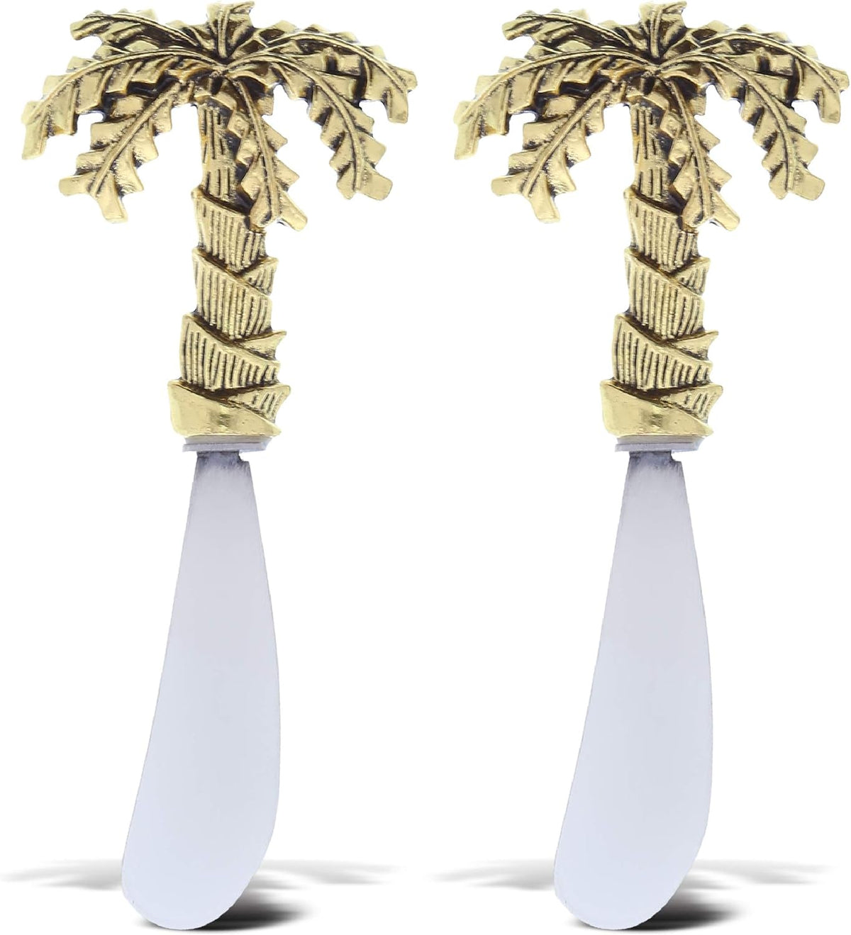 Gold Stainless Steel Dip & Cheese Spreader, Condiment & Butter Spreader Utensils For Appetizer, Metal Cheese Spreaders Kitchen Set of 2-4.55" - Owl
