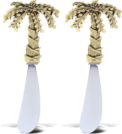 Gold Stainless Steel Dip & Cheese Spreader, Condiment & Butter Spreader Utensils For Appetizer, Metal Cheese Spreaders Kitchen Set of 2-4.55" - Owl