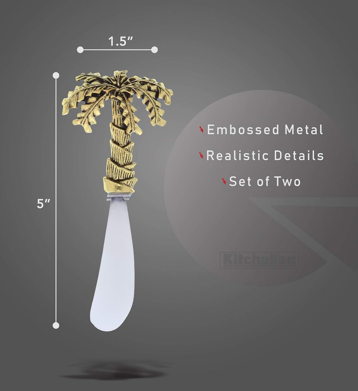 Gold Stainless Steel Dip & Cheese Spreader, Condiment & Butter Spreader Utensils For Appetizer, Metal Cheese Spreaders Kitchen Set of 2-4.55" - Owl
