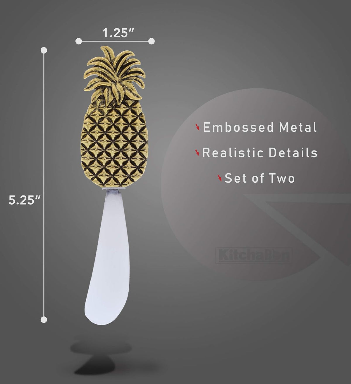 Gold Stainless Steel Dip & Cheese Spreader, Condiment & Butter Spreader Utensils For Appetizer, Metal Cheese Spreaders Kitchen Set of 2-4.55" - Owl